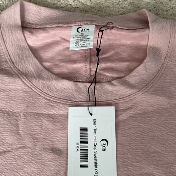 Zyia textured blush sweatshirt size XL - Picture 2 of 3